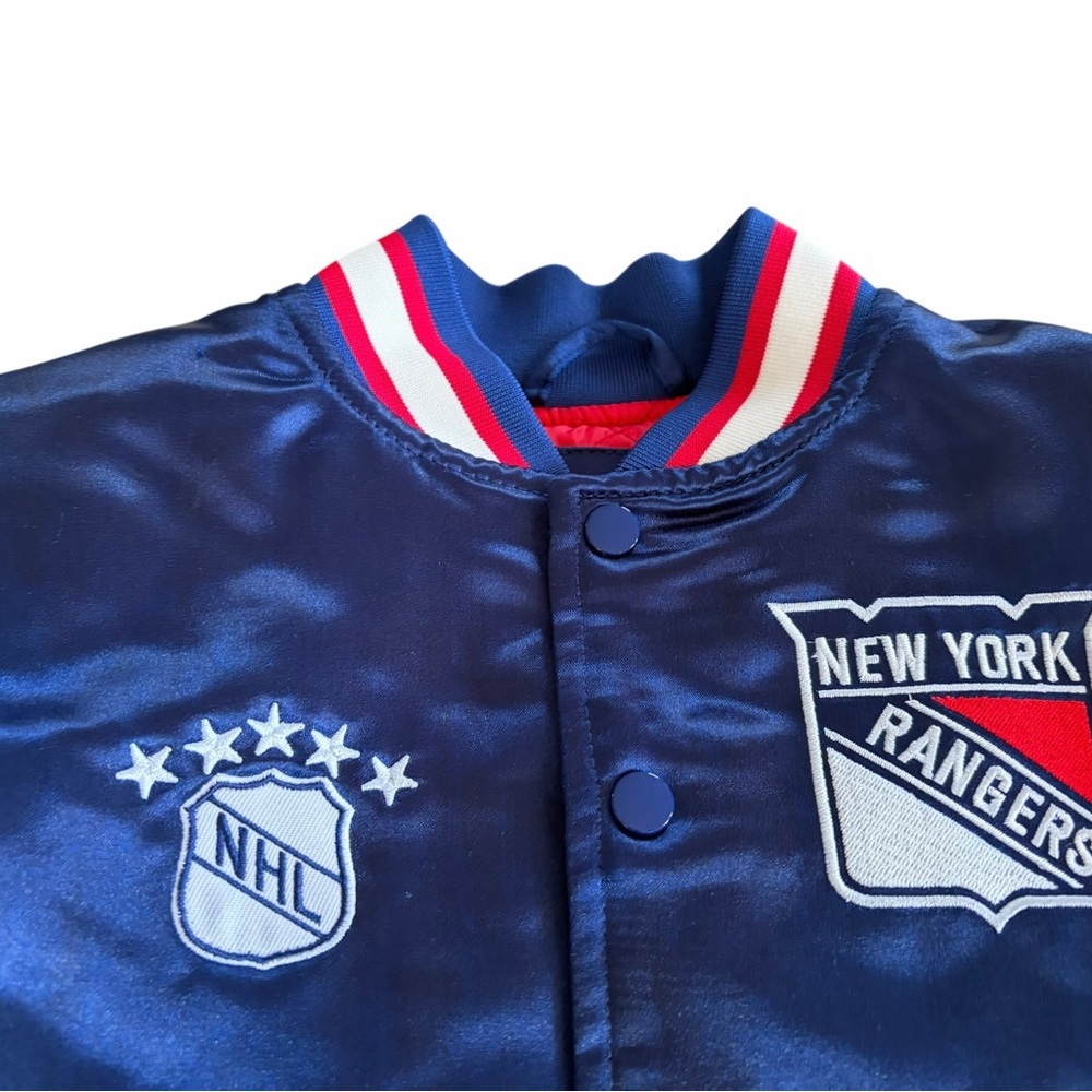 Mitchell & Ness Rangers Heavyweight Satin Jacket - Picture 2 of 4